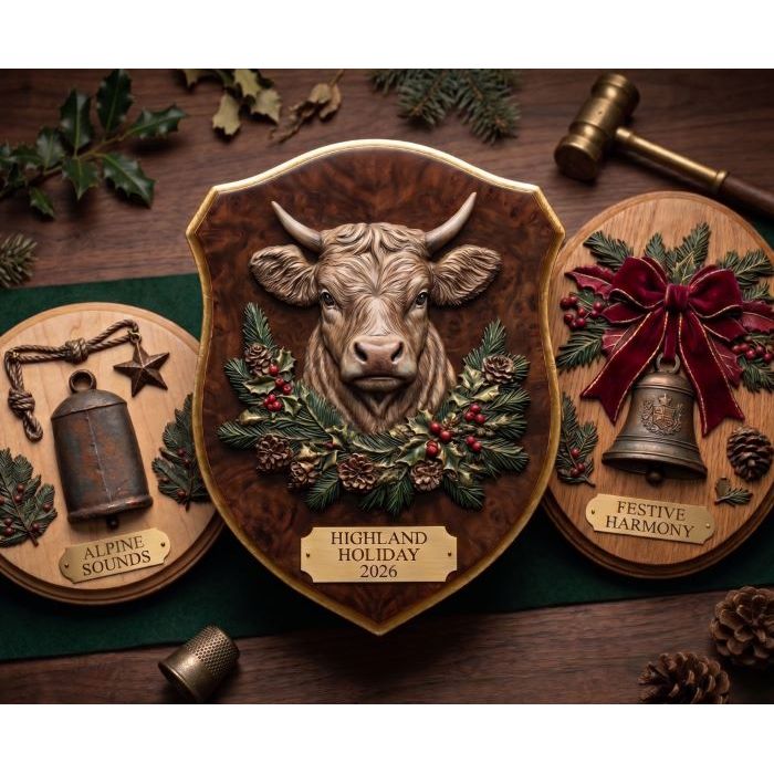 Redesign With Prima Marketing Winter Barnstead Decor Mould 684532 Highland Cow Plaque