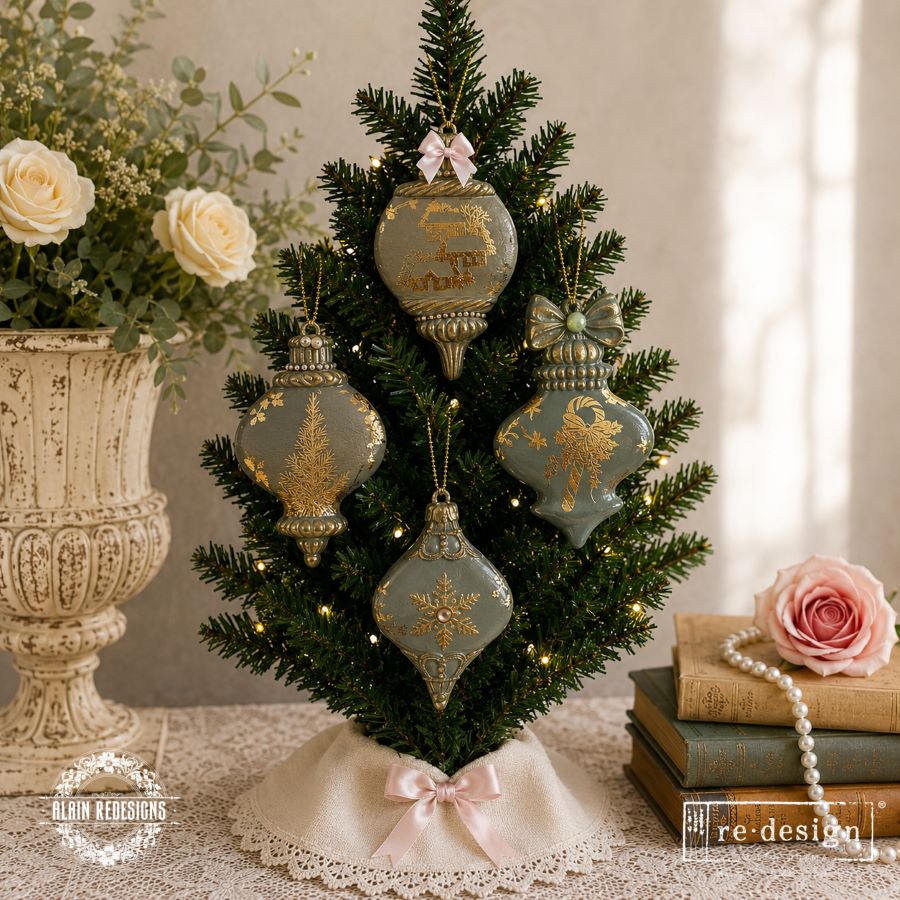 Redesign With Prima Marketing Winter Luxe Blanks Decor Mould 684501 Christmas Tree Ornaments