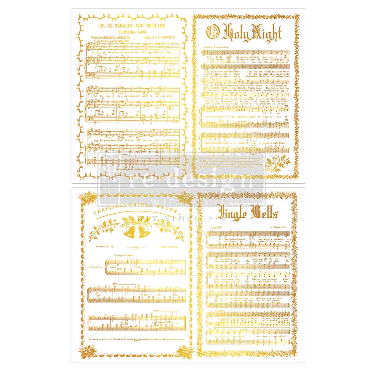 Redesign With Prima Marketing Yuletide Symphony Middy Foil Transfers 684167