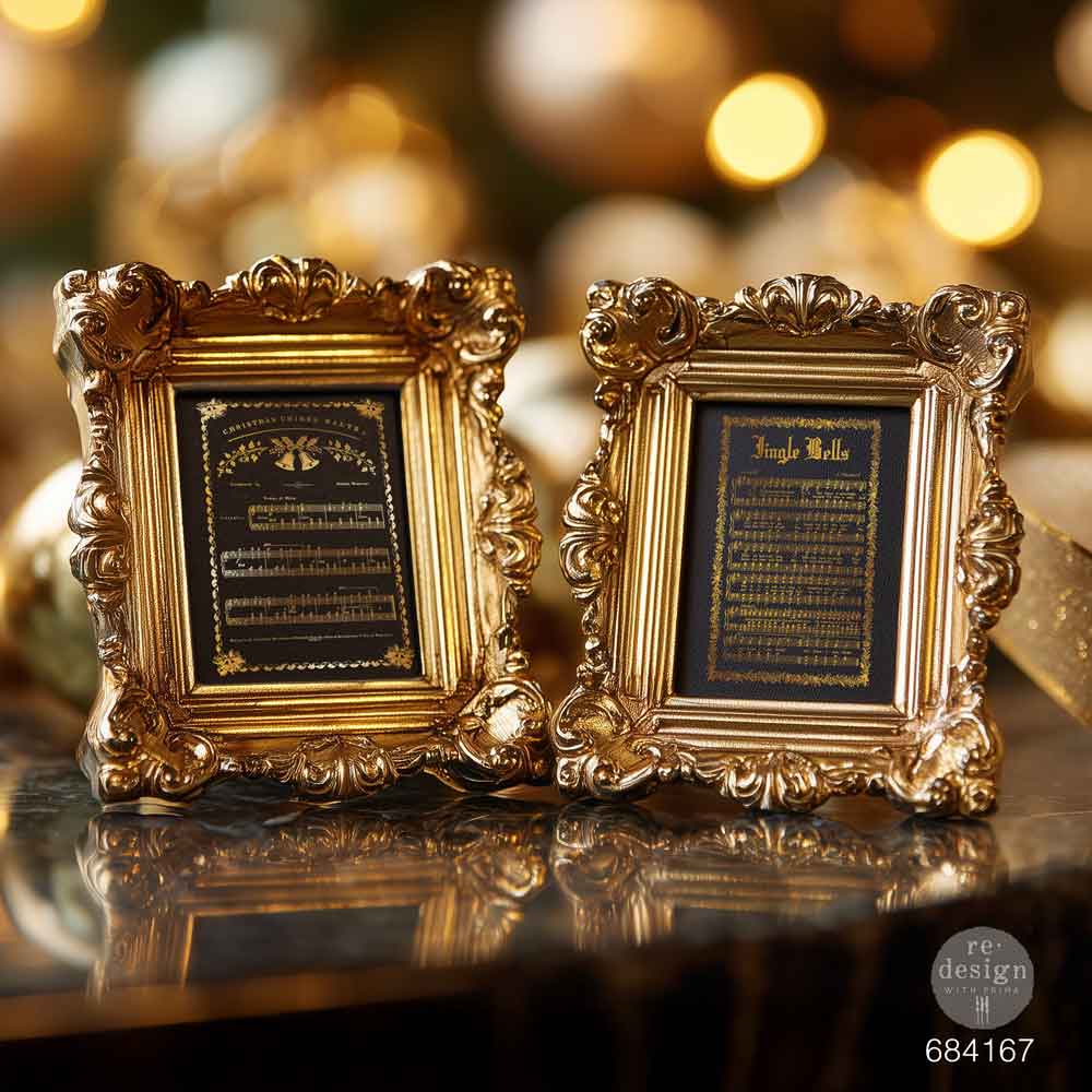 Redesign With Prima Marketing Yuletide Symphony Middy Foil Transfers 684167 Christmas Table Decor