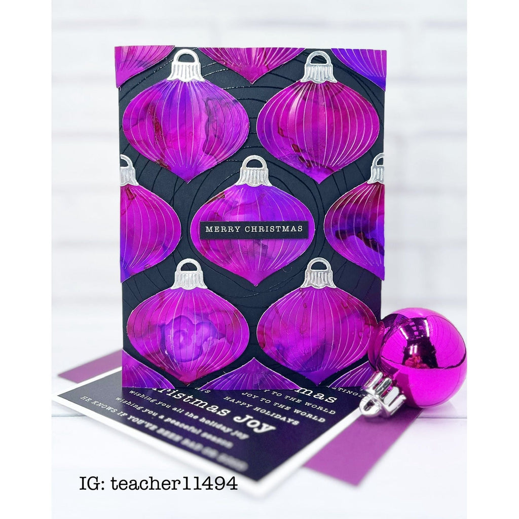 Simon Says Stamp Reeded Ornament Wafer Dies s956 Festive Fun Christmas Card | color-code:ALT05