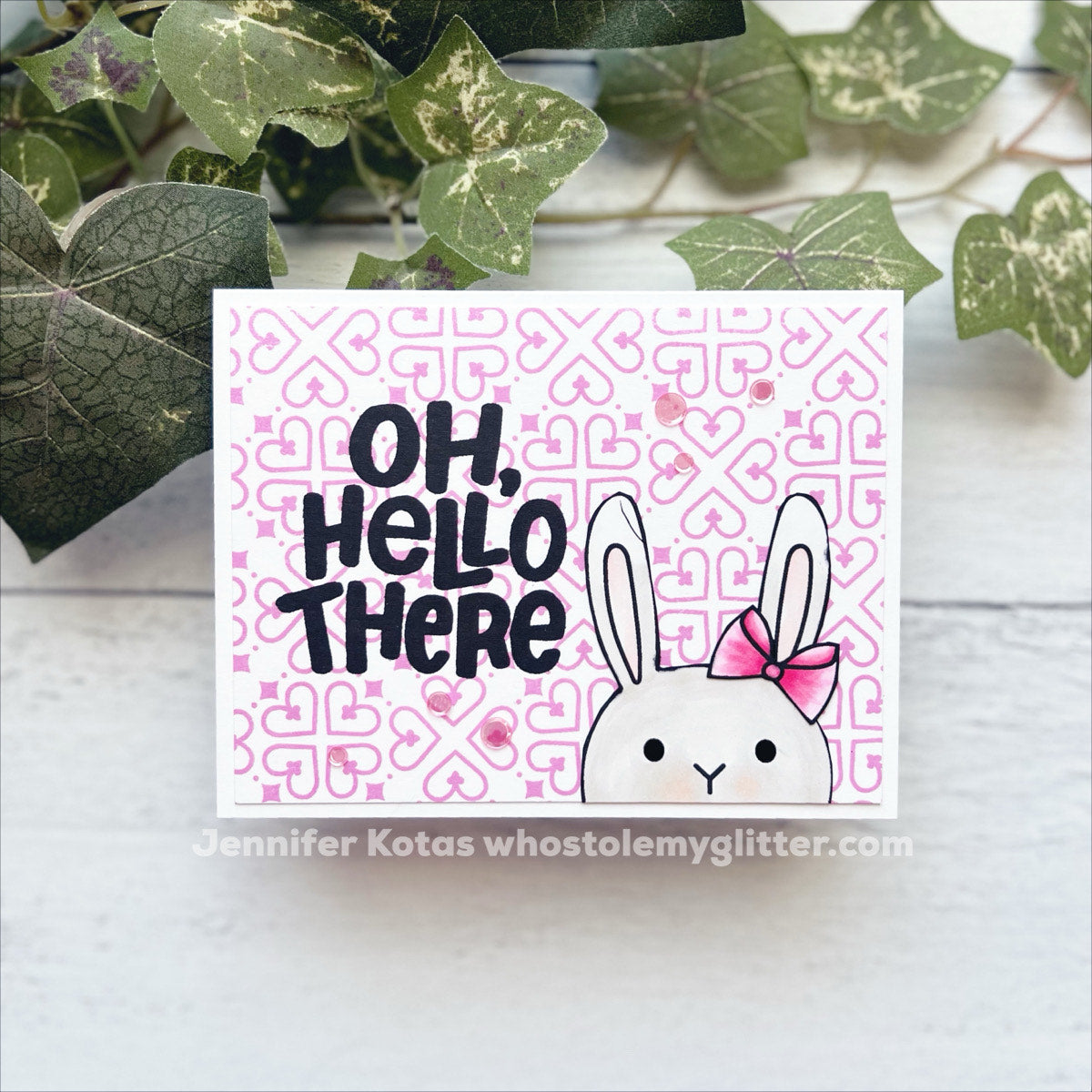 Simon Says Cling Stamp Regal Hearts sss102914 Sweetheart Hello Card