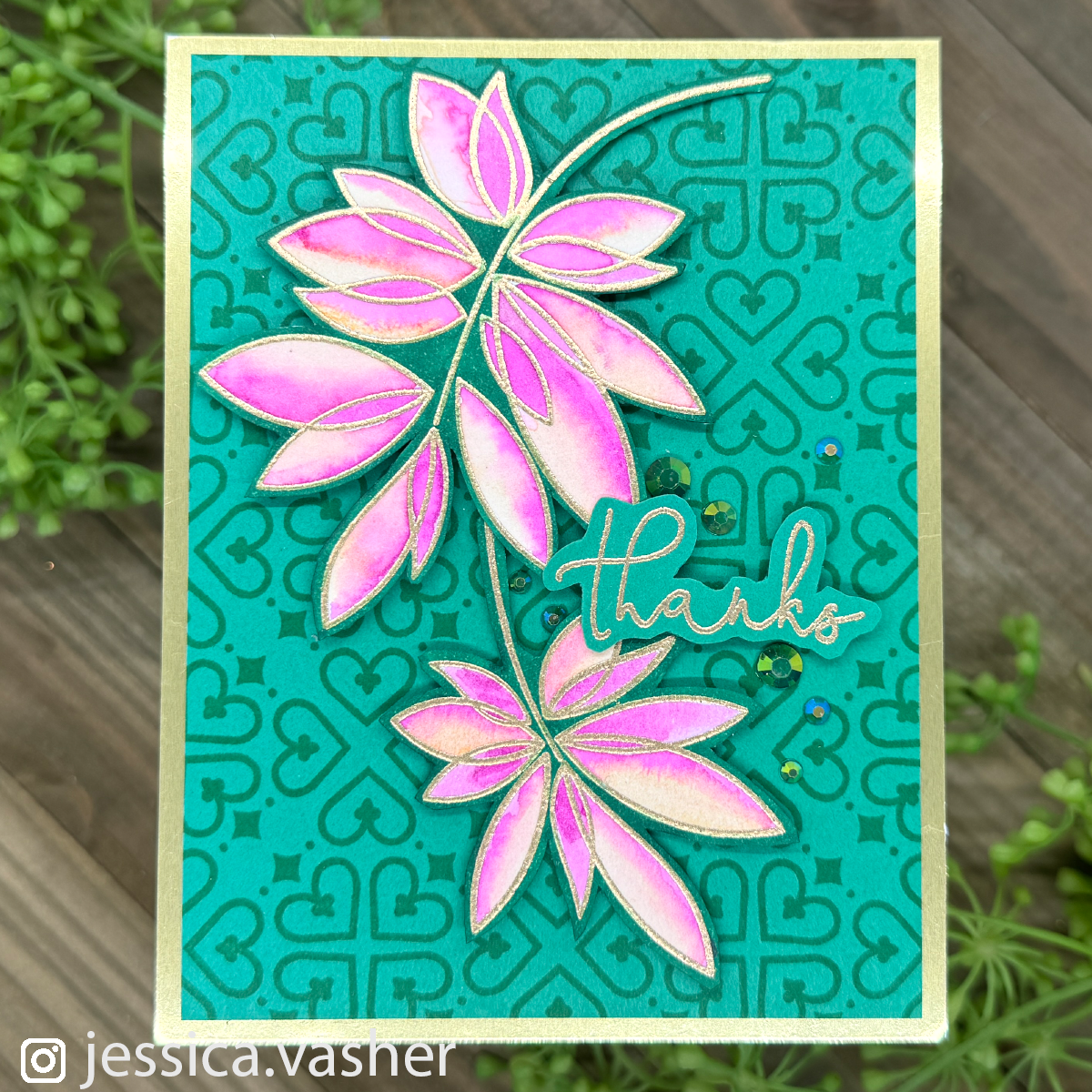 Simon Says Cling Stamp Regal Hearts sss102914 Sweetheart Thanks Card | color-code:ALT05