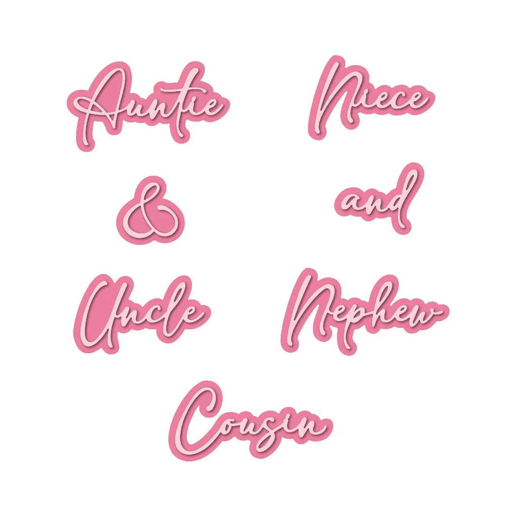 Chloe's Creative Cards Relatives 3 Dies c-mdie-rel3