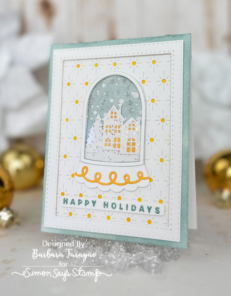 Simon Says Stamp Reliquary Snow Globe Wafer Dies sssd112912 All The Joy Christmas Card | color-code:ALT01