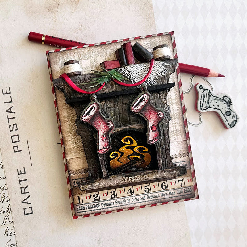 Tim Holtz Cling Rubber Stamps Tattered Christmas cms318