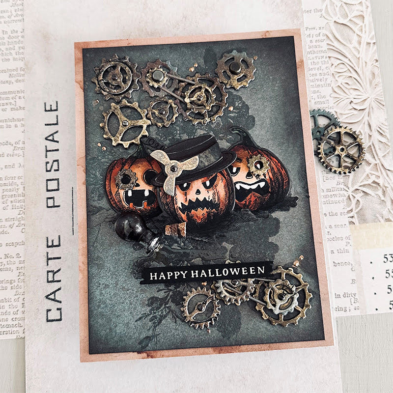 Tim Holtz Cling Rubber Stamps Pumpkinhead cms309