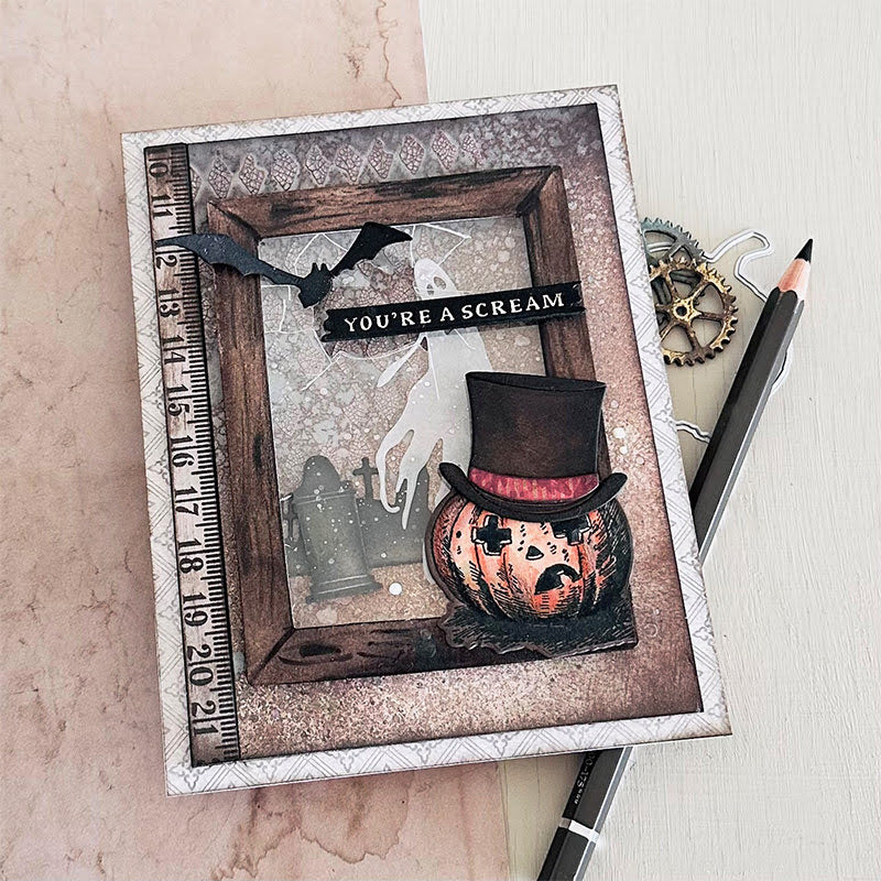 Tim Holtz Cling Rubber Stamps Pumpkinhead cms309