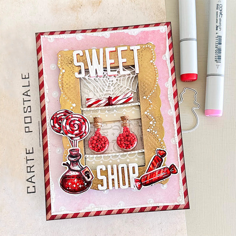 Tim Holtz Cling Rubber Stamps Halloween Doodles cms437