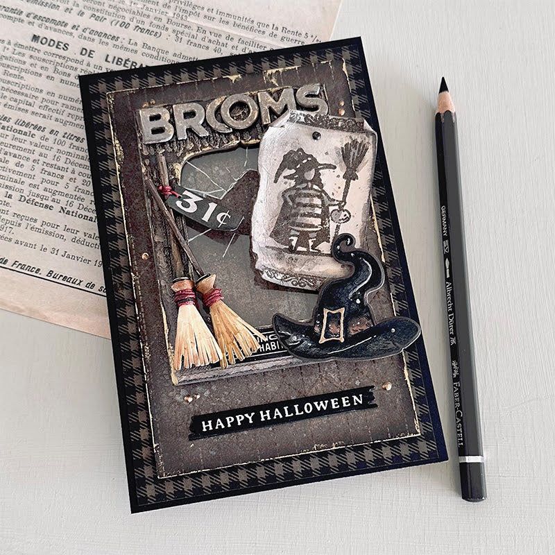 Tim Holtz Cling Rubber Stamps Halloween Sketchbook cms469