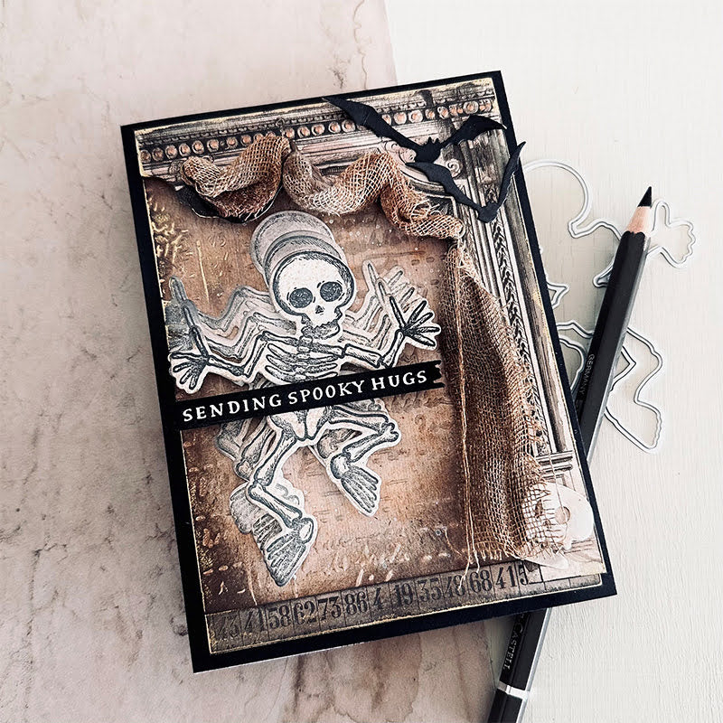 Tim Holtz Cling Rubber Stamps Halloween Doodles cms437
