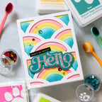 Simon Says Stamp Repeating Rainbows Wafer Die 1067sd Sunny Vibes Hello Card | color-code:ALT03