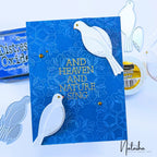Simon Says Stamp Resting Dove Pair Wafer Dies s1049 DieCember Holiday Card