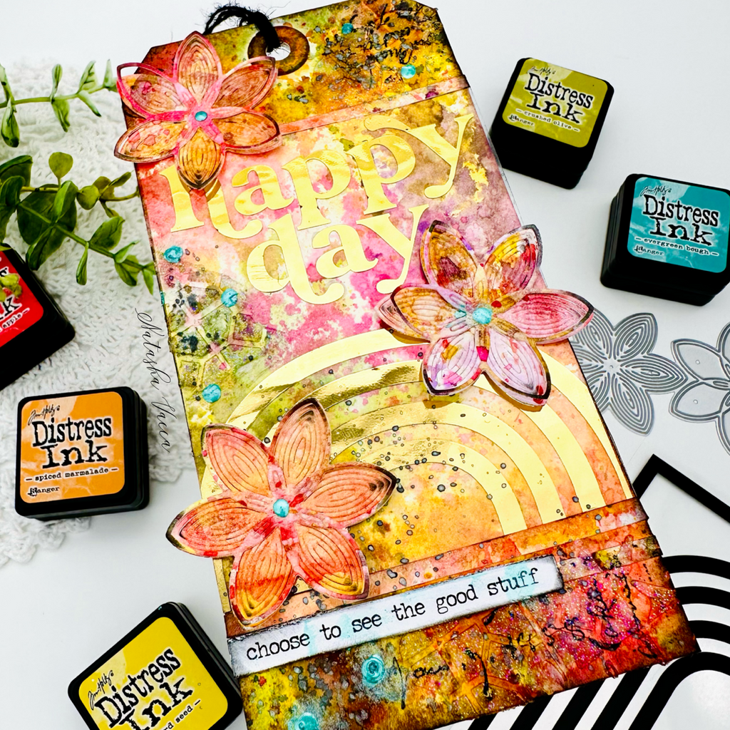 Simon Says Stamp Foil Transfer Cards Retro Arcs 1001ssa Be Bold Happy Day Card