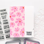 Simon Says Stamp Stencil Retro Daisies 1103st Beautiful Moments Friend Card