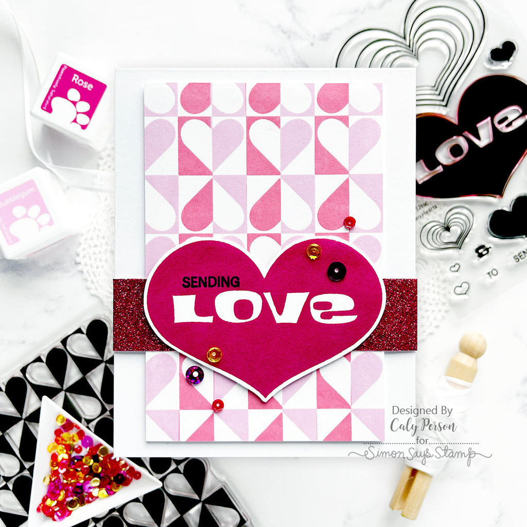 Simon Says Stamps and Dies Retro Hearts set904rh To Love Love Card | color-code:ALT01