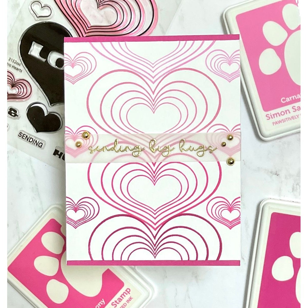 Simon Says Stamps and Dies Retro Hearts set904rh To Love Love Card | color-code:ALT02