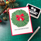 Simon Says Clear Stamps Retro Wreath 2298msc Christmas Card