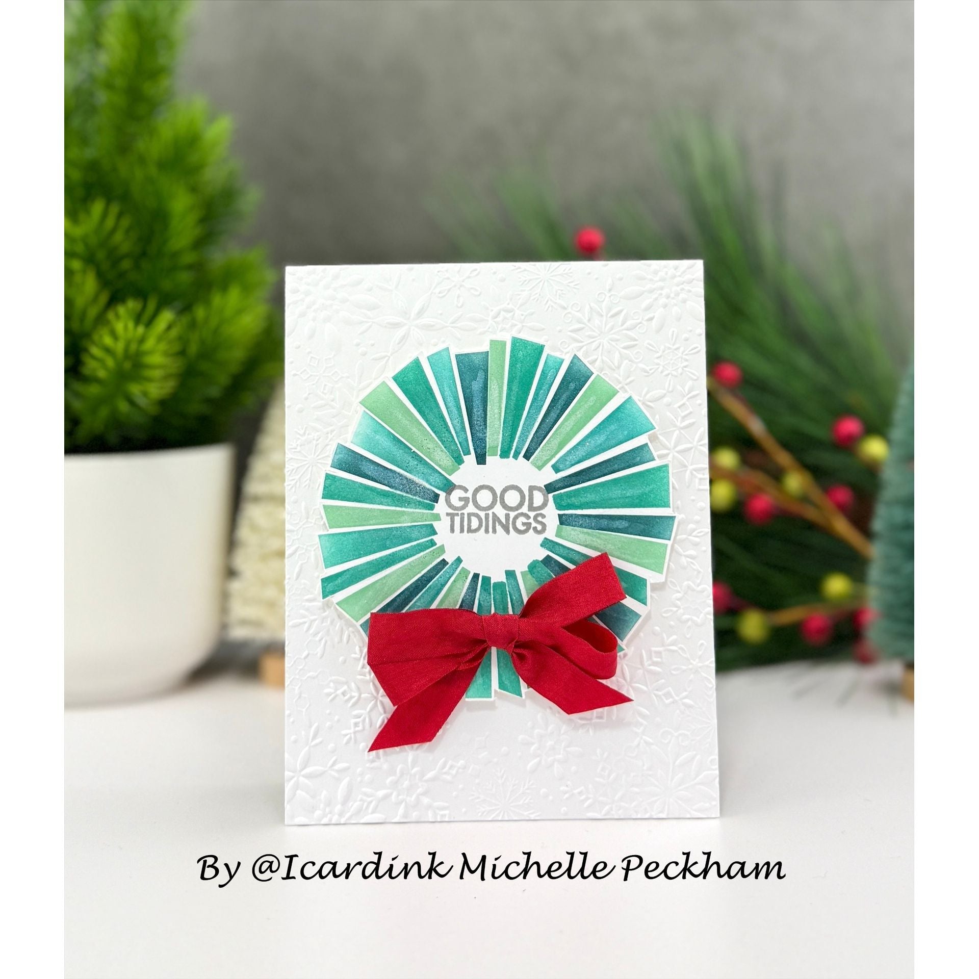 Simon Says Stamp Retro Wreath Wafer Dies 1439mdc And Everything Nice Christmas Card