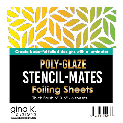 Gina K Designs Thick Brush Poly-Glaze Stencil-Mates smpgtb