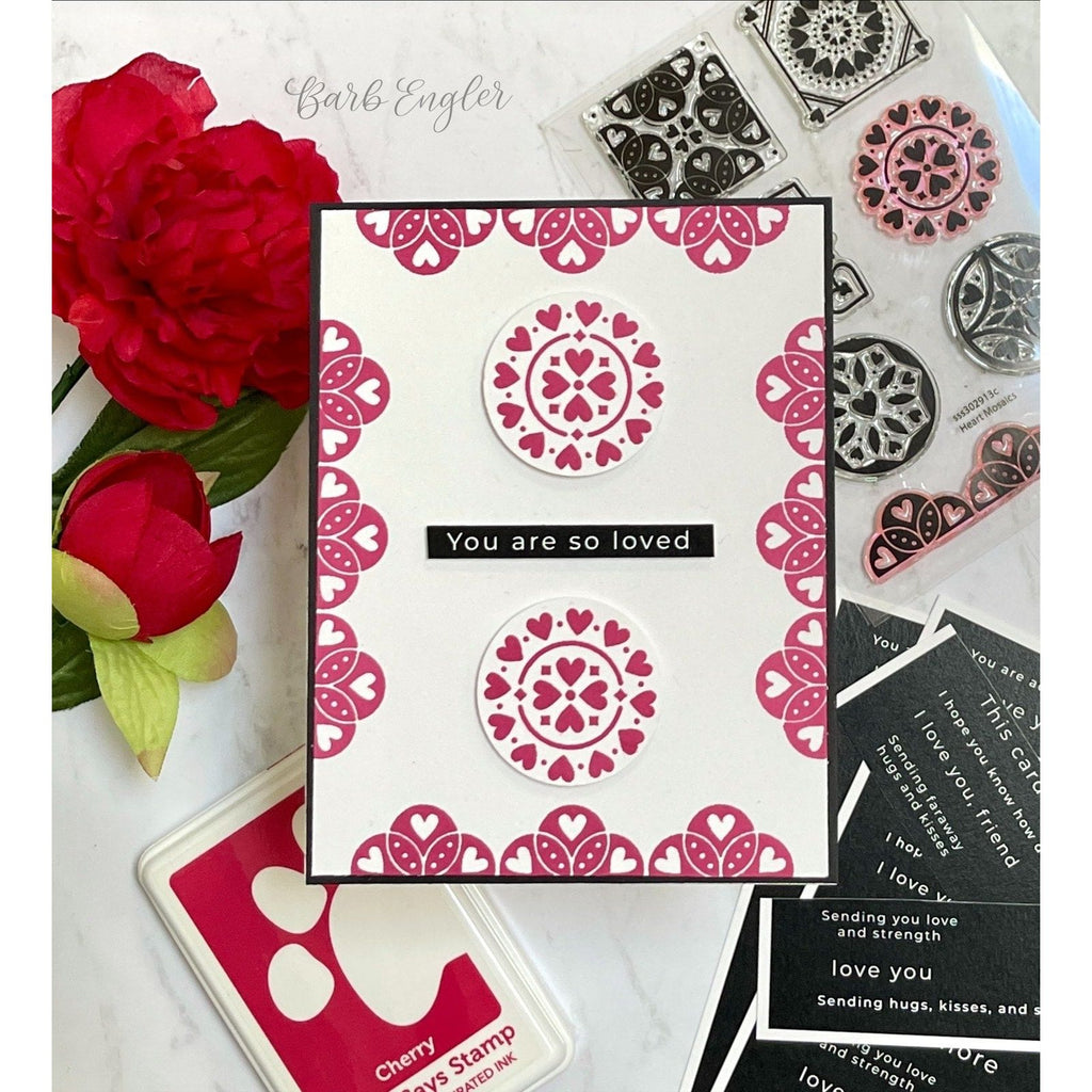 Simon Says Stamp Sentiment Strips Reverse All the Love sssg131149 Smitten Love Card