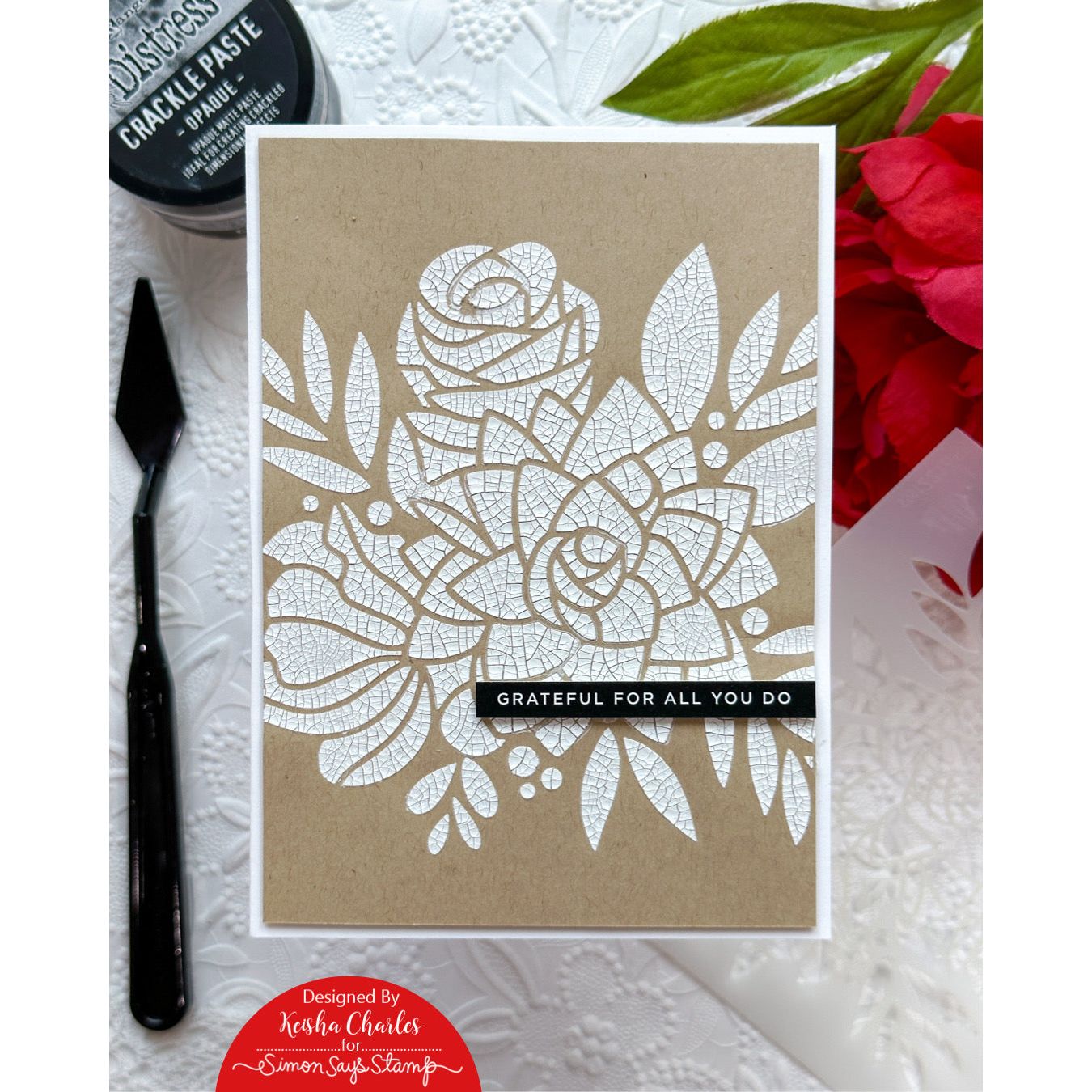 CZ Designs Sentiment Strips Reverse Teacher czg050 Just A Note Grateful Card