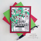 CZ Design Sentiment Strips Reverse Typed Christmas czg052 Stamptember Christmas Card