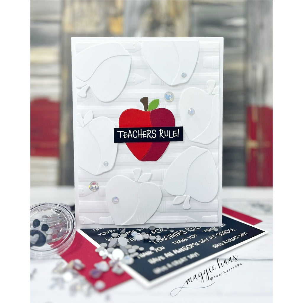 Simon Says Stamp Sentiment Strips Back to School Bundle set1031bs Friend Like You Teacher Card