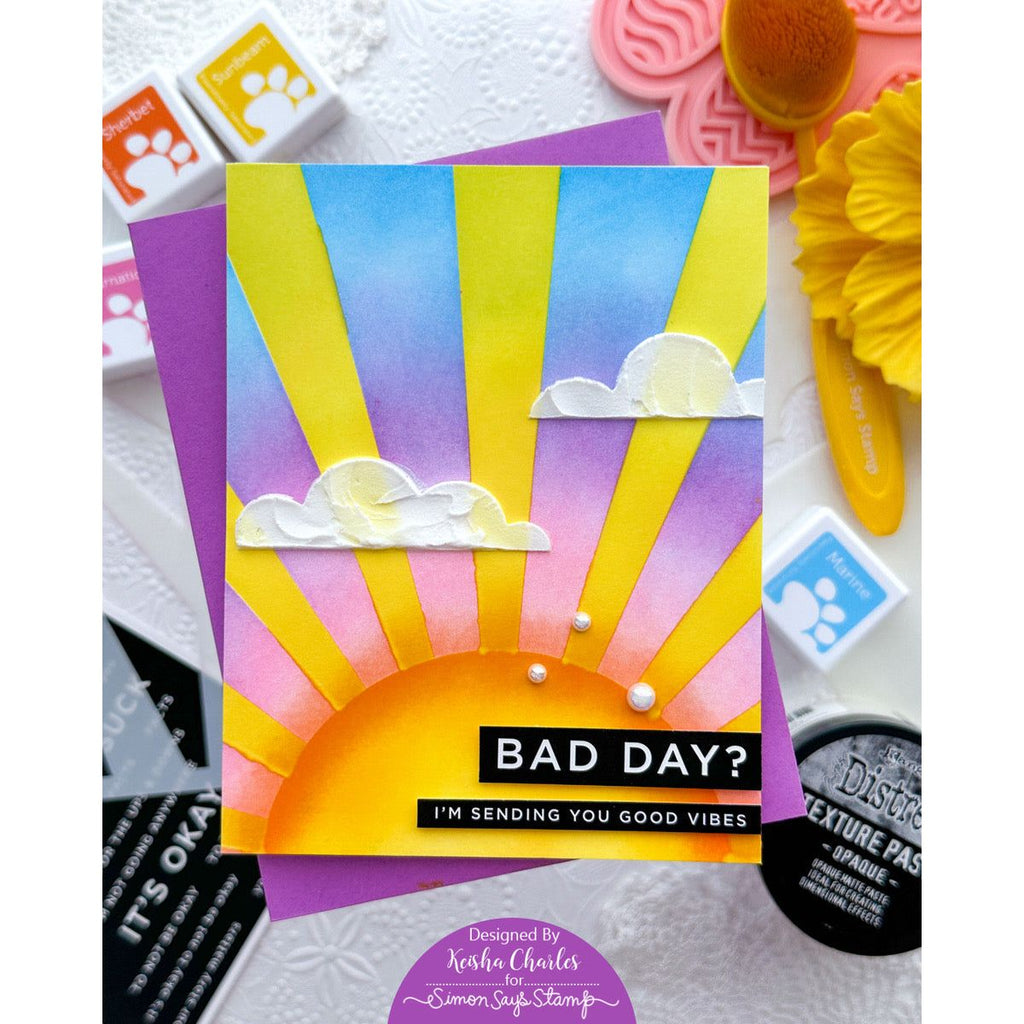 CZ Design Sentiment Strips Reverse Bad Day Good Vibes czg056 Sunny Vibes  Encouragement Card | color-code:ALT03
