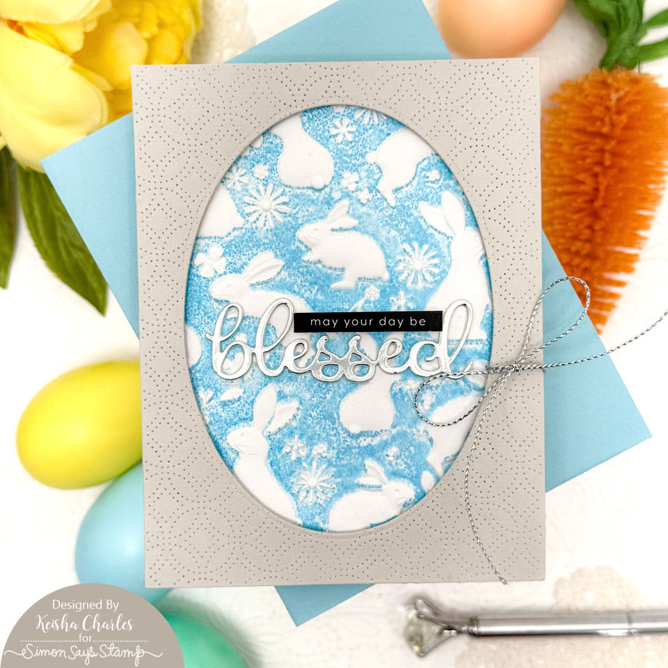 Simon Says Stamp Sentiment Strips Reverse Blessed 1030sgc Favorite Things Blessed Card 