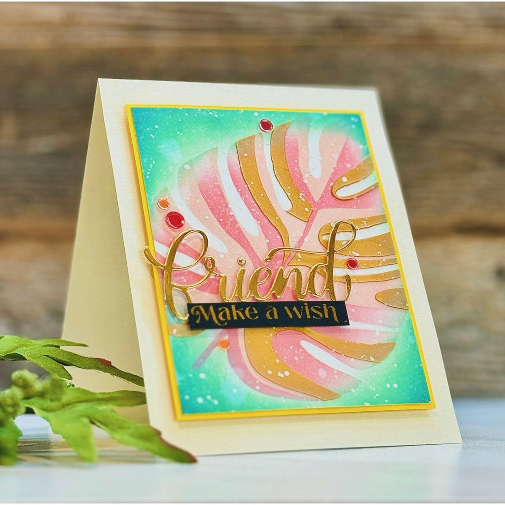 Simon Says Stamp Sentiment Strips Birthday Wishes Black on Black 1011sgb Cheering for You Birthday Card