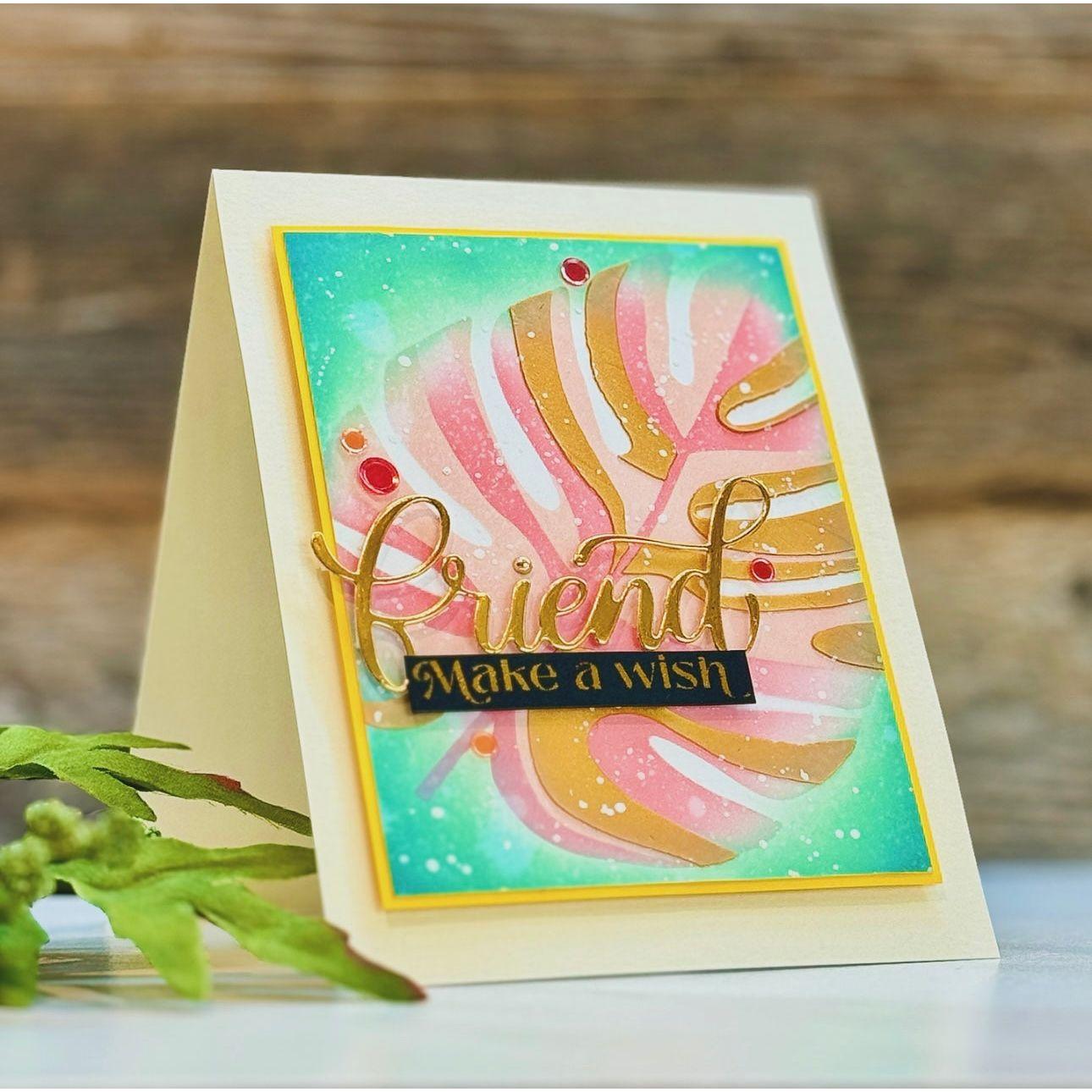 Simon Says Stamp Sentiment Strips Birthday Wishes Black on Black 1011sgb Cheering for You Birthday Card