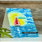 Simon Says Stamp EZ Strips Reverse Get Away 1012ez Friend Like You Life's An Adventure Card