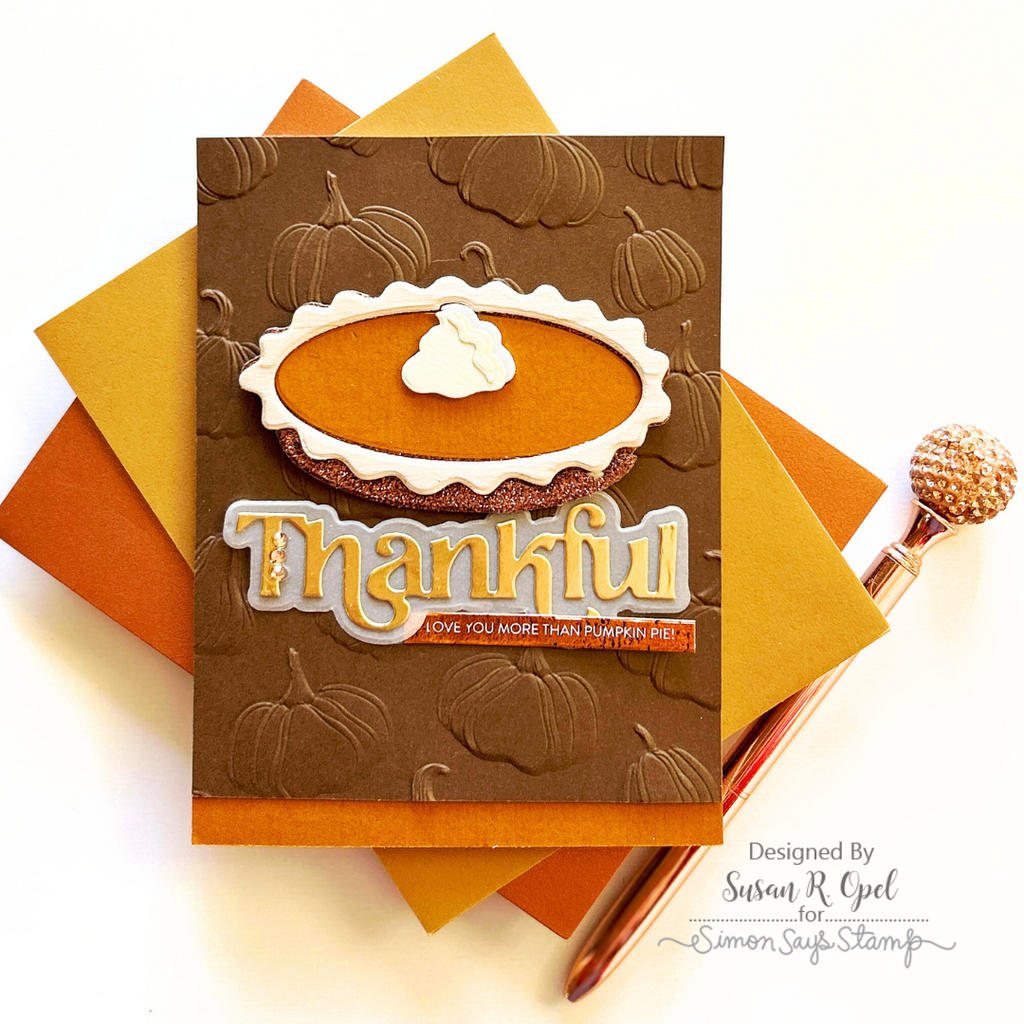 Simon Says Stamp Sentiment Strips Reverse Gratitude 1028sg Festive Fun Thanksgiving Card