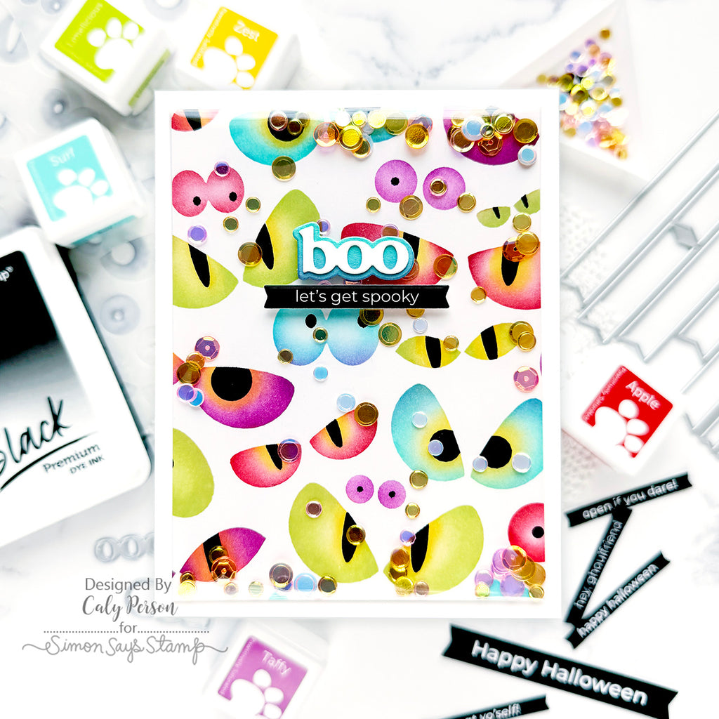 Simon Says Stamp EZ Strips and Die Halloween set1039ez STAMPtember Halloween Card