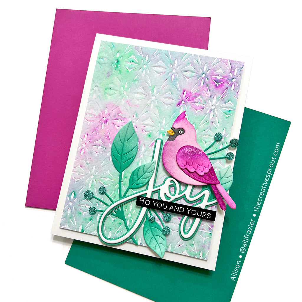 Simon Says Stamp EZ Strips and Dies Joy set897je DieCember Christmas Card