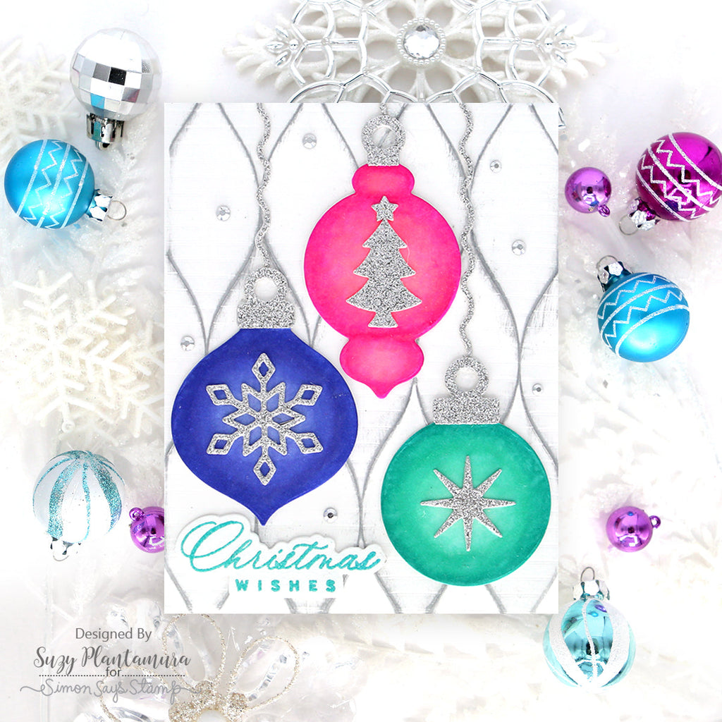 Simon Says Stamp Embossing Folder Rhythmic Waves sf339 Diecember Christmas Card | color-code:ALT02