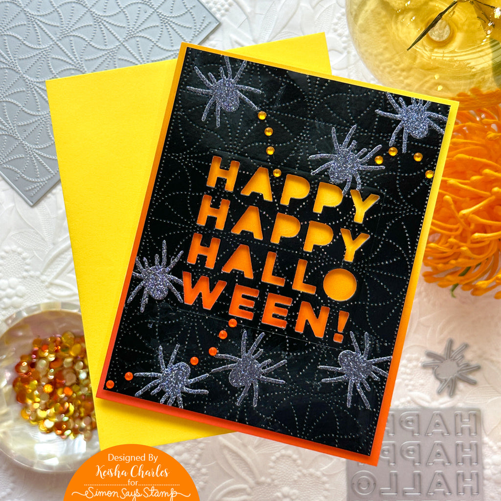 Simon Says Stamp Rhythm Link Pinpoint Plate Wafer Die s837 Stamptember Halloween Card