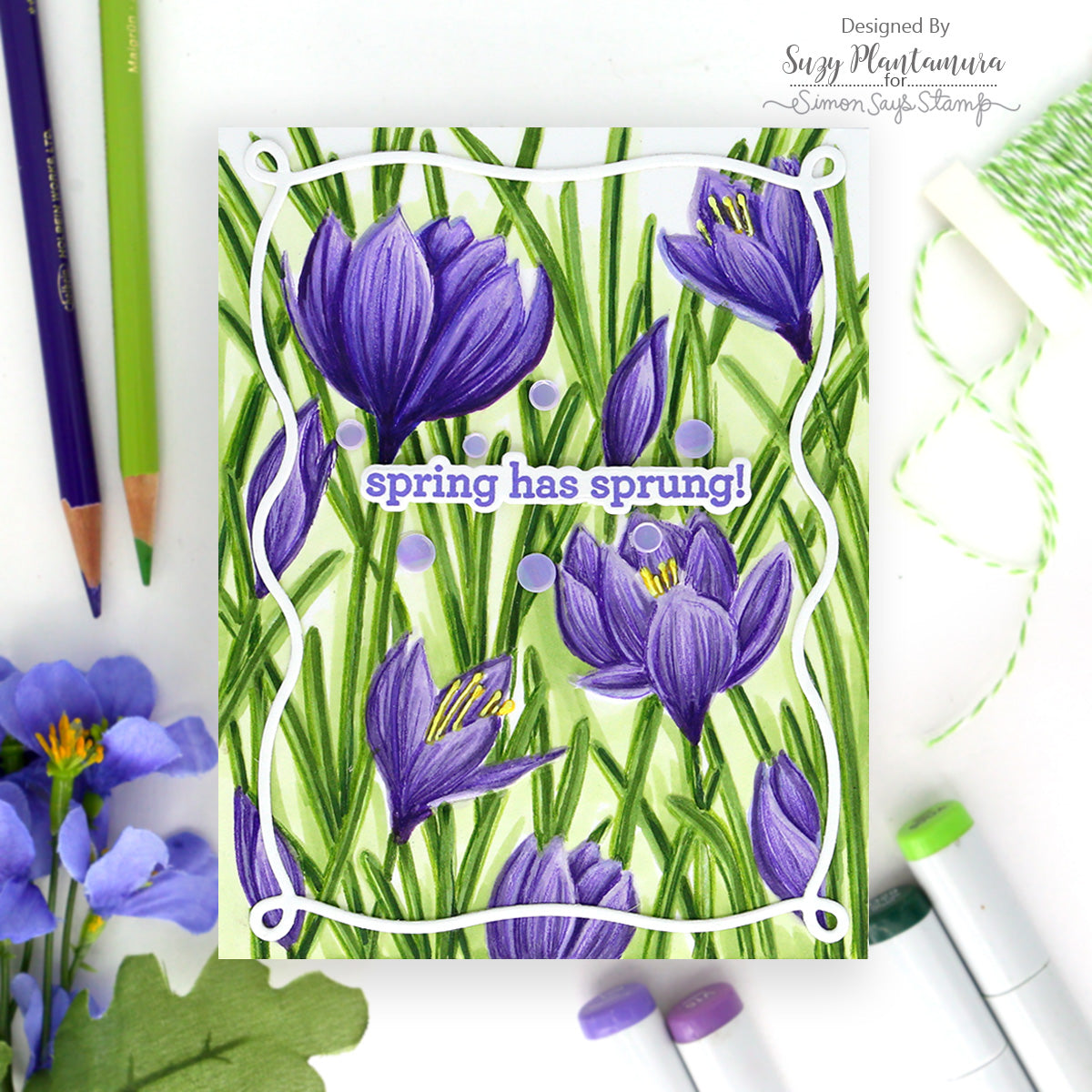 Simon Says Stamp Ribbon Loop Frames Wafer Dies 1510sd Beautiful Moments Spring Card | color-code:ALT02
