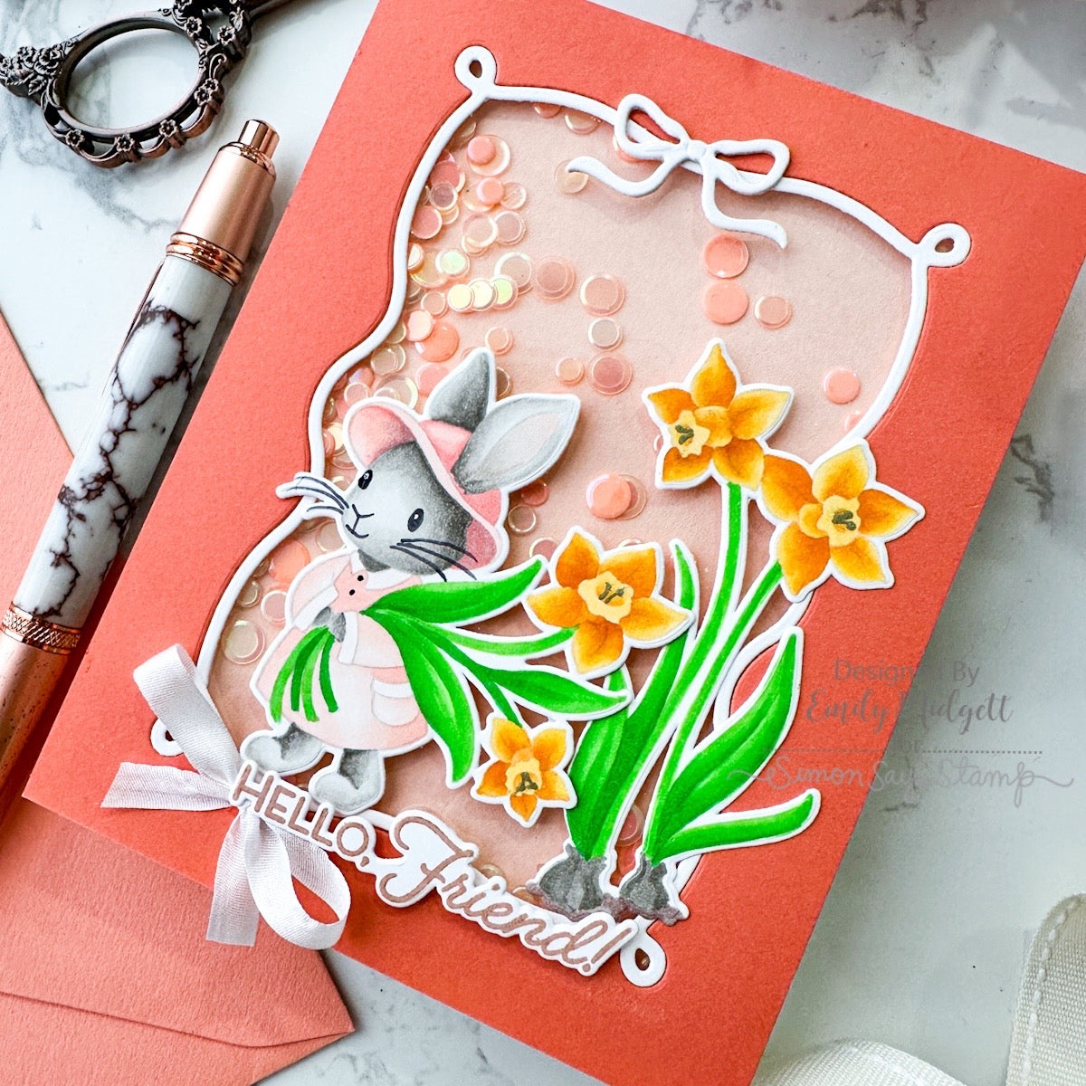 Simon Says Stamp Ribbon Loop Frames Wafer Dies 1510sd Beautiful Moments Spring Card | color-code:ALT04