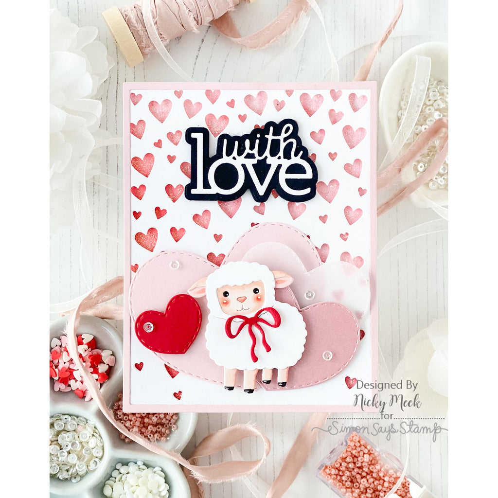 Simon Says Stamp Ribbon Loop Frames Wafer Dies 1510sd Beautiful Moments With Love Card