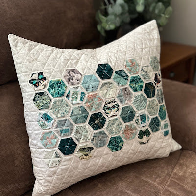 Tim Holtz Fabric Palette Teal Bundle of 10 Fat Quarters Richele Christensen Hexie Pilloe Teal Palette DIY sewing | color-code:alt3