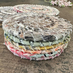 Richele Christensen Tim Holtz Coasters fat quarters fabric yellow green neutrals 