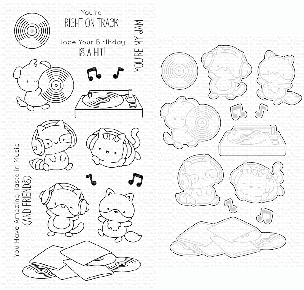 My Favorite Things Right On Track Clear Stamps and Dies