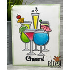 Riiley and Company Cocktail Clear Stamps am101 cheers