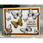 Riley And Company Butterflies Clear Stamp and Die Set beautiful