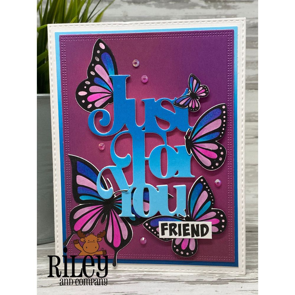 Riley And Company Butterflies Clear Stamp and Die Set for you