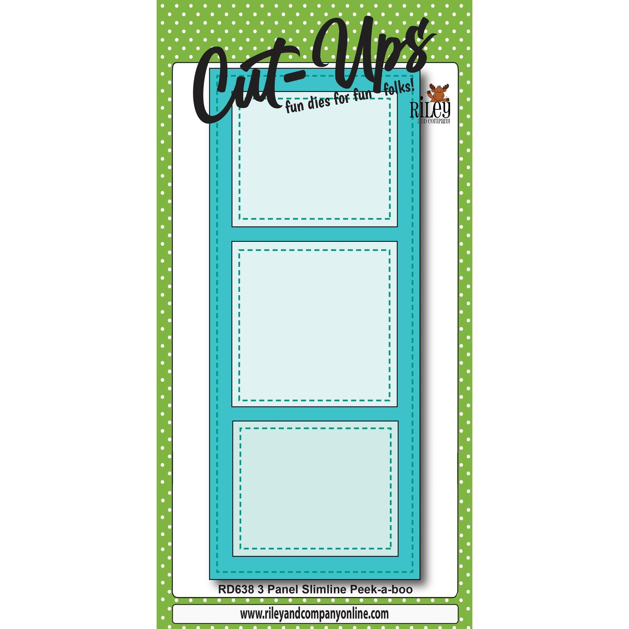 Riley And Company Cut Ups 3 Panel Slimline Peekboo Die rd638