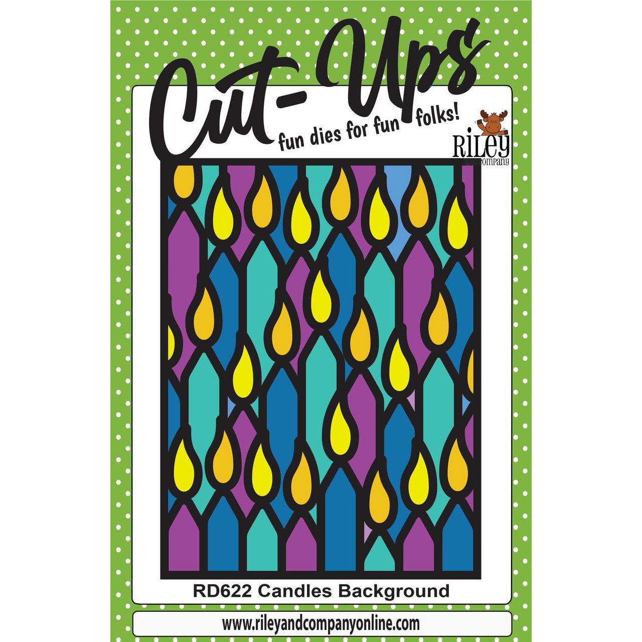 Riley And Company Cut Ups Candles Background Die rd622*