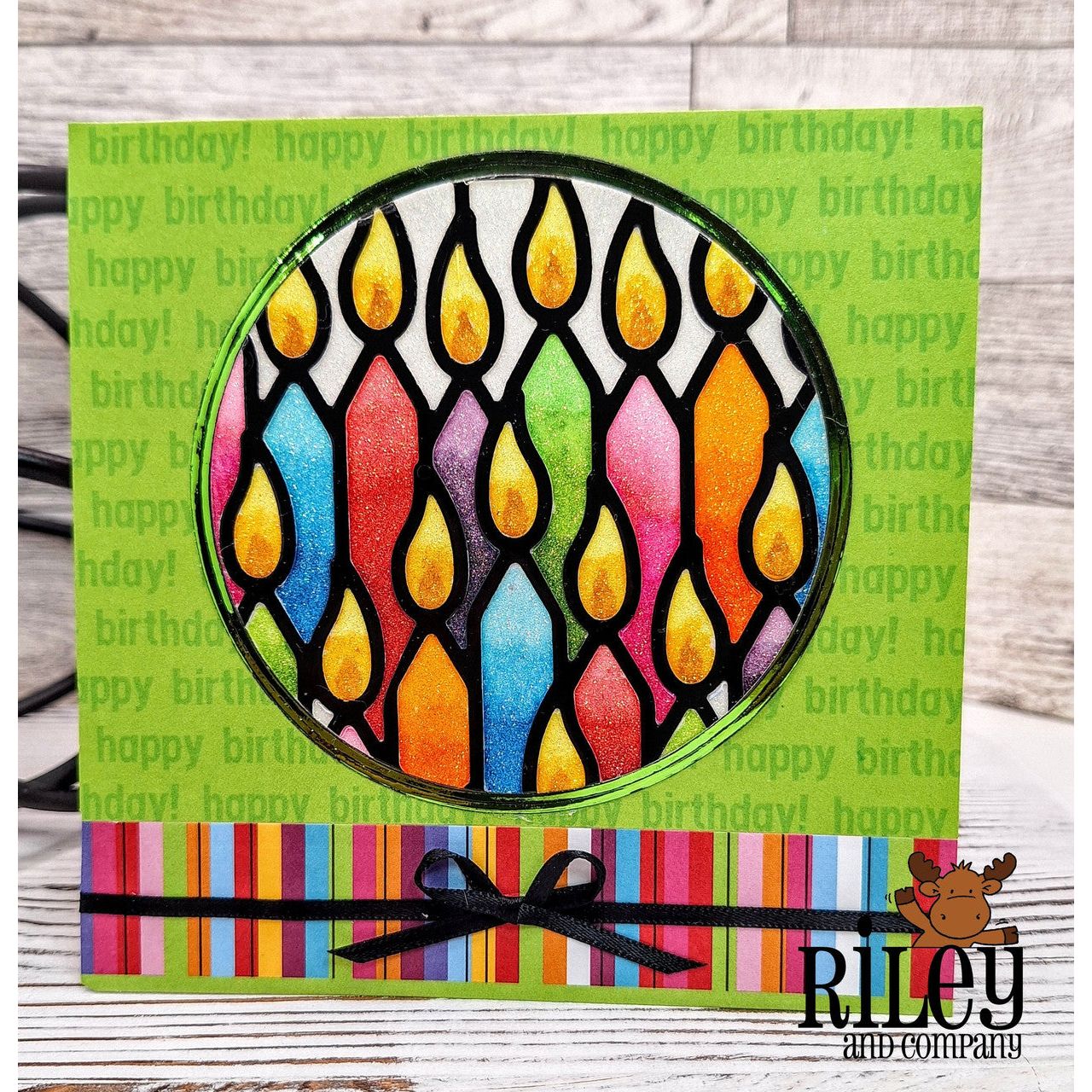 Riley And Company Cut Ups Candles Background Die rd622*